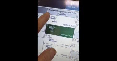 KY Machine Marked Trump Vote For Harris