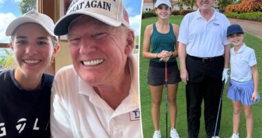 Kai Trump, 17, golfs with grandpa Donald Trump after 2024 presidential election