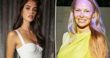 Kaia Gerber's elementary school crossing guard was Pamela Anderson
