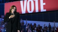 Vice President Kamala Harris arriving at her Get Out The Vote rally in Madison, WI which was attended by a number of university students from the University of Wisconsin-Madison