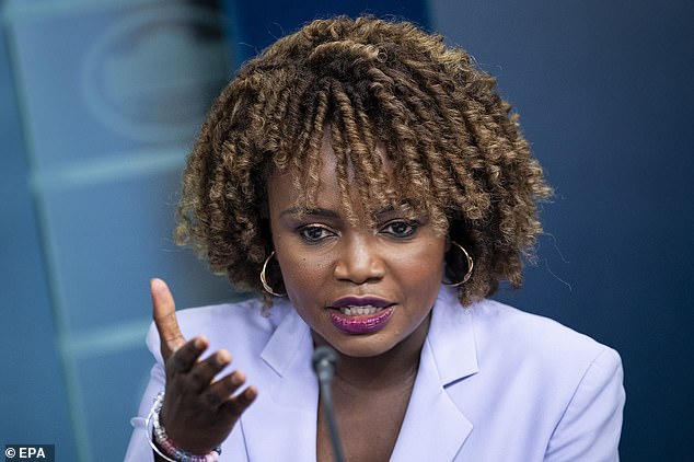 White House press secretary Karine Jean-Pierre got frustrated when she was asked to explain Joe Biden's shift to a more conciliatory tone