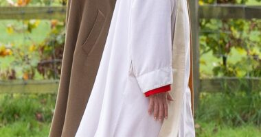 King Charles enjoyed a fresh start to the day as he stepped out into the cold to attend church service