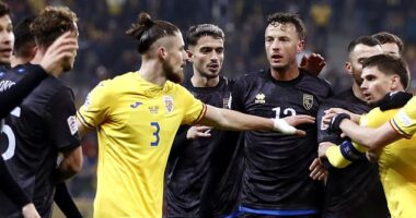 Kosovo Football Federation have blamed Romania fans for their side walking off the pitch