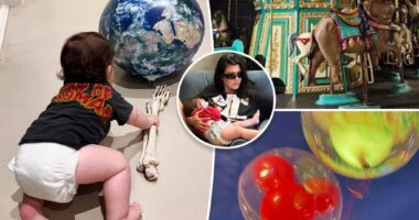 Kourtney Kardashian shows son Rocky's 1st birthday party