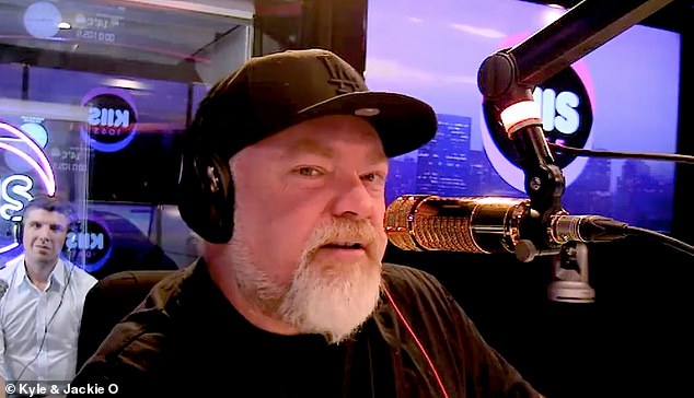Kyle Sandilands (pictured) came to the defence of Hugh Jackman on Thursday, amid rumous an affair with theatre star Sutton Foster is the reason his marriage to Deborra-Lee Furness ended