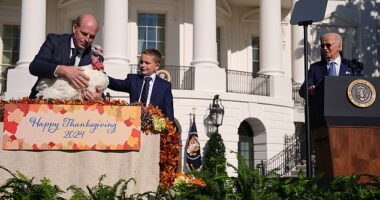 The lame duck President Joe Biden gave Thanksgiving pardons to turkeys Blossom and Peach on Monday to save them from an American family feast
