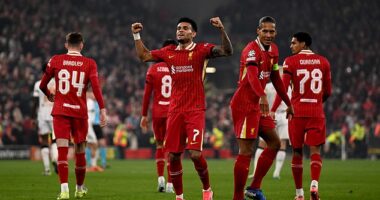 Luis Diaz's first-ever Liverpool hat-trick helped propel Liverpool to an emphatic win at Anfield