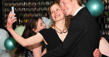 Lady Louise looked particularly cosy with Felix da Silva-Clamp, a friend from University who she is said to have found romance with