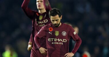 Manchester City slip up again as Brighton send reigning champions into turmoil