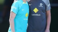 Veteran defender Clare Polkinghorne (pictured left) is preparing for her final Matildas game