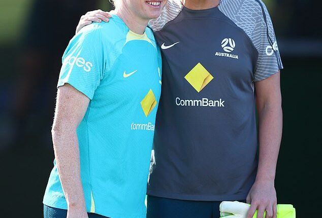 Veteran defender Clare Polkinghorne (pictured left) is preparing for her final Matildas game