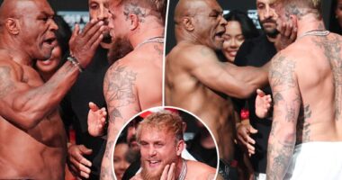 Mike Tyson slaps ‘f–king a–hole’ YouTuber Jake Paul across the face in pre-fight outburst