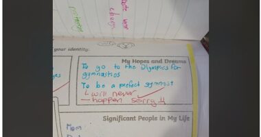 A mother has been left fuming after finding an inappropriate comment a teacher left on her daughter's homework