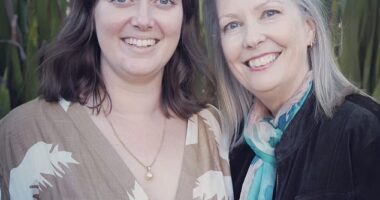 Alice Martin (left) was in the depths of psychosis while travelling solo in Istanbul. Days later a man she was dating, Houssain, contacted her mum Sarah (right) on Facebook Messenger