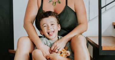 Lezly Kaye (pictured with her son) used to be a teenage cocaine addict. She is now sober and a successful businesswoman