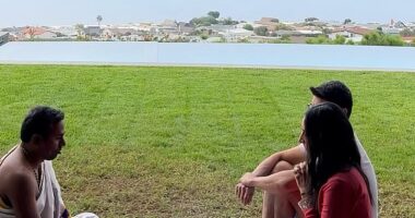 Sharing stills from beside the same pool where the actor's body was found, 42-year-old real estate developer Anita Verma-Lallian gushed about how 'excited' she was to share the news - days after it emerged the home was being bought