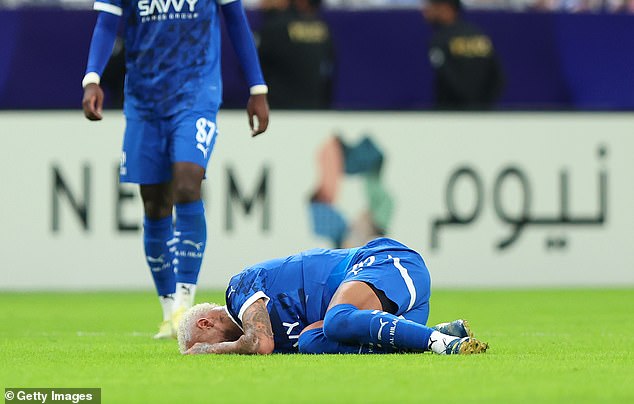 Neymar has suffered another injury blow after seemingly pulling up with cramp on Monday