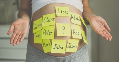 Nearly a fifth of Brits give their children 'traditional' names, while 14 percent pass on the name of an older family member (file image)