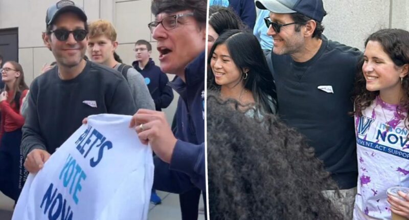 Paul Rudd hands out water and snacks to Pennsylvania voters on Election Day