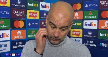 Pep Guardiola was left scratching his head - literally - after Man City's draw against Feyenoord