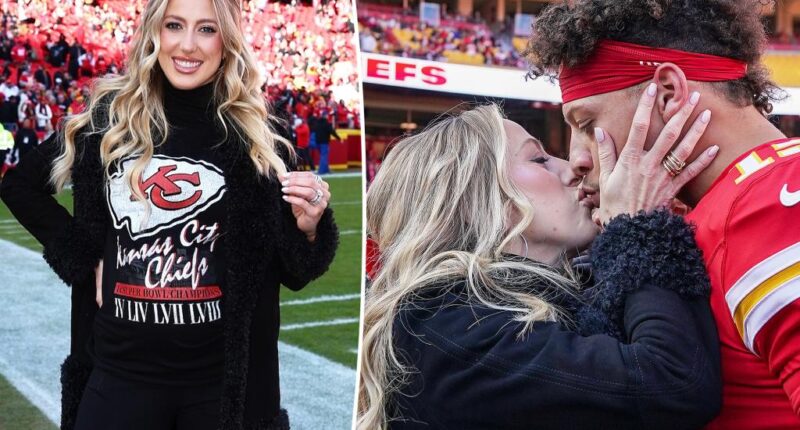 Pregnant Brittany Mahomes flaunts baby bump, packs on PDA with husband Patrick