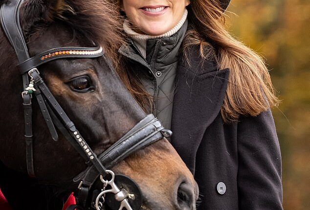 Queen Mary of Denmark looked glamorous today as she attended the Hubertus Hunt in Dyrehaven