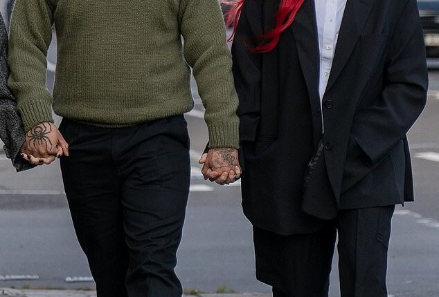 Slowthai, real name Tyron Kaymone Frampton, arrived at court on Monday accompanied by his wife Anne-Marie