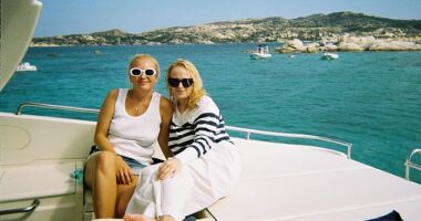 Rebel Wilson is enjoying life as a new wife and mother. The Pitch Perfect star, 44, shared an intimate glimpse at her family Thanksgiving with Ramona Agruma and daughter Royce in an Instagram post on Thursday. Pictured with Ramona