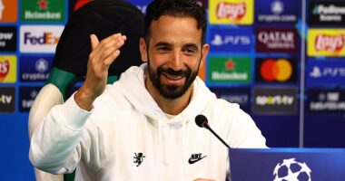 Ruben Amorim jokes he will be likened to an ex-Manchester United manager if he beats Pep Guardiola's Man City in the Champions League