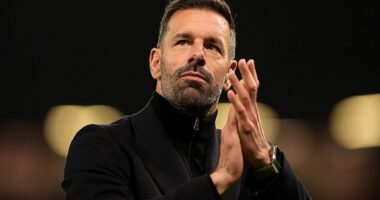 Ruud van Nistelrooy (pictured) has joked that he is still waiting for a text from Ruben Amorim