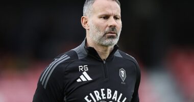 Ryan Giggs attended Salford City's FA Cup game against Shrewsbury Town on Saturday