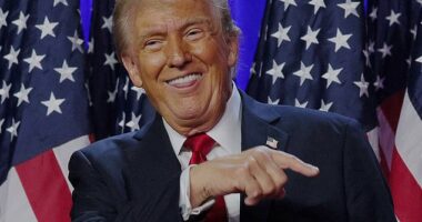 Winner of the November 2024 presidential election Donald Trump was the center of SNL's cold open on Saturday night