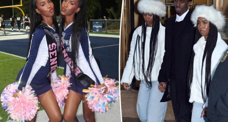 Sean 'Diddy' Combs' twin daughters, 17, celebrate senior night after their dad's third bail hearing