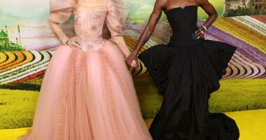 Ariana Grande and Cynthia Erivo enchanted crowds in Sydney on Sunday when they stepped out for the star-studded Wicked premiere. Both pictured