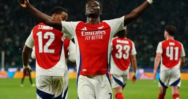 Arsenal put in a show as they returned to winning ways in the Champions League on Tuesday