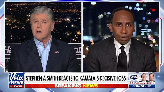 Tuesday's election wasn't just a 'referendum on the Democratic Party,' ESPN's Stephen A. Smith told Sean Hannity. It was an 'annihilation' of Vice President Kamala Harris
