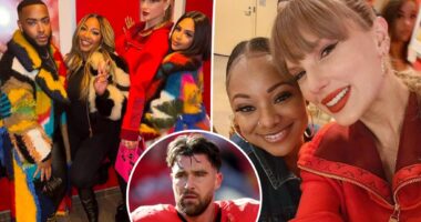 Taylor Swift celebrates Travis Kelce's win with fellow Chiefs WAGs