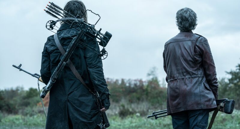 Norman Reedus as Daryl Dixon and Melissa McBride as Carol in The Walking Dead