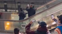 People unable to get a ticket to the Las Vegas Formula One Grand Prix found a clever loophole, turning escalators into moving grandstands