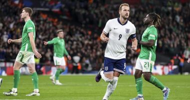 Harry Kane opened the scoring from the penalty spot at Wembley on Sunday evening