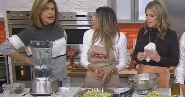 Hoda Kotb and Jenna Bush Hager on the Today show last week with chefs Bricia Lopez and Eddie Massey