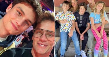 Tom Brady shares selfie with son Jack, 17, at NBA game after admitting he 'screwed up a lot' as a parent