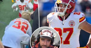 Travis Kelce admits he 'kept on moving' when he saw a little boy fall at NFL game