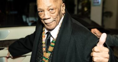 Tributes have begun pouring in for Quincy Jones who died on Sunday night surrounded by family at his home in Los Angeles. Pictured: Jones attends Byron Allen's fourth Annual Oscar Gala to Benefit Children's Hospital, Los Angeles, on February 09, 2020