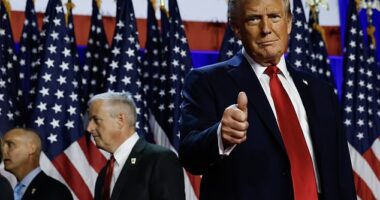 Donald Trump has broken his social media silence after his historic election by shutting down claims he will sell shares in his platform Truth Social