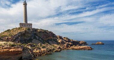 The trio were the first to hit the 'narcolancha' when it ended up on the tarmac near the resort of La Manga on Saturday nigh (File image of La Manga)