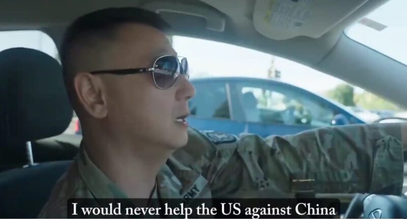 U.S. Army Recruiter Says He'd Quit and Help China in a War.