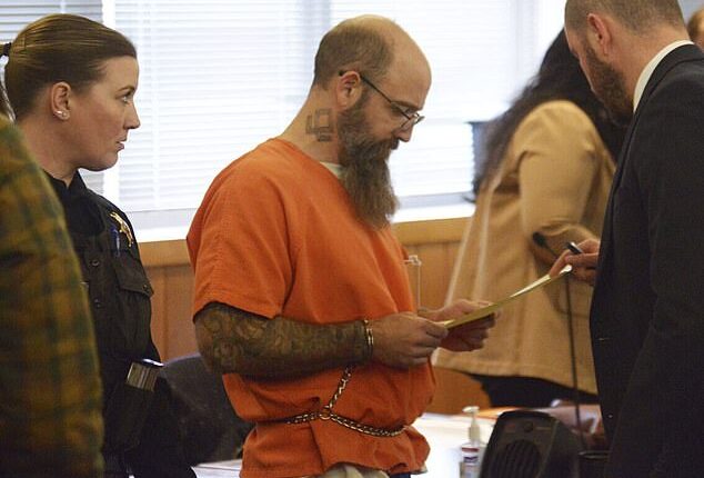 Daren Christopher Abbey, 41, a self-described white supremacist accused of murdering a camper last month, claimed in court this week that his alleged victim 'tried to kill' him