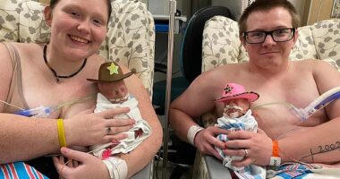 A 20-year-old woman was left completely shocked when she discovered that she was pregnant with quadruplets after going to the doctor for a sore throat