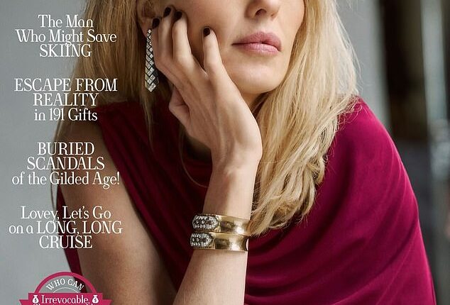 British actress Kelly Reilly - who plays tough-talking Montana finance wiz Beth Dutton on Yellowstone - has landed the December 2024/January 2025 issue of Town & Country